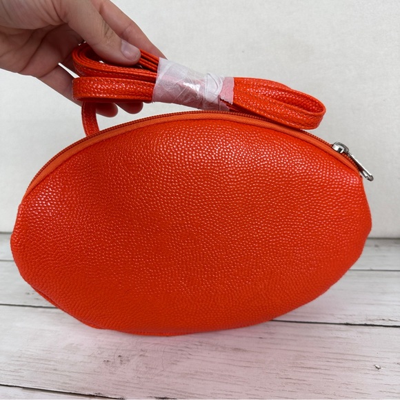 Virginia Cavaliers NCAA Football Shaped Crossbody Purse NWT College Fan Orange - Picture 2 of 11